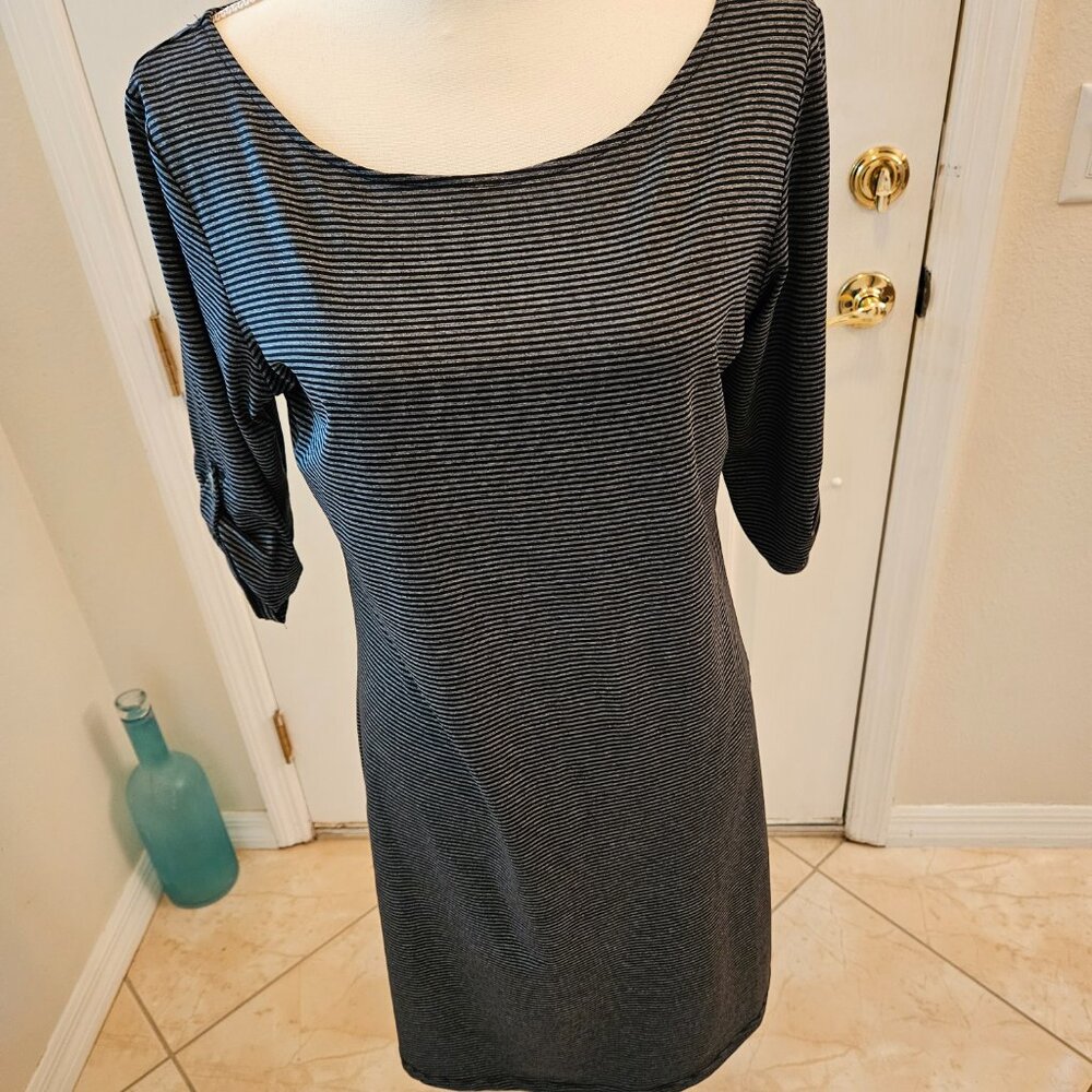 Very cute, simple grey Joanie dress.  Casual and comfortable.